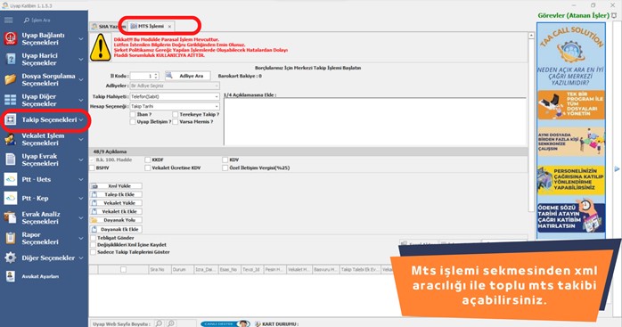 Uyap Toplu Sorgu ve Toplu Takip Açma Programı Uyap Katibim