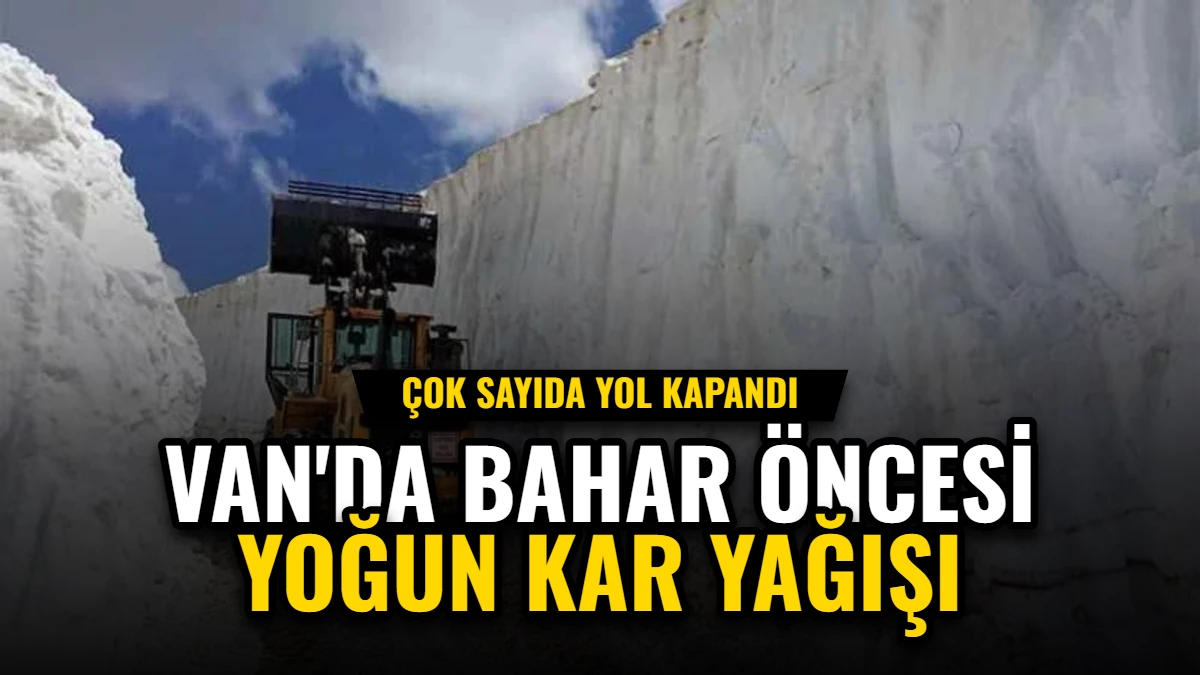 Van'da Bahar Öncesi Yoğun Kar Yağışı: Çok Sayıda Yol Kapandı